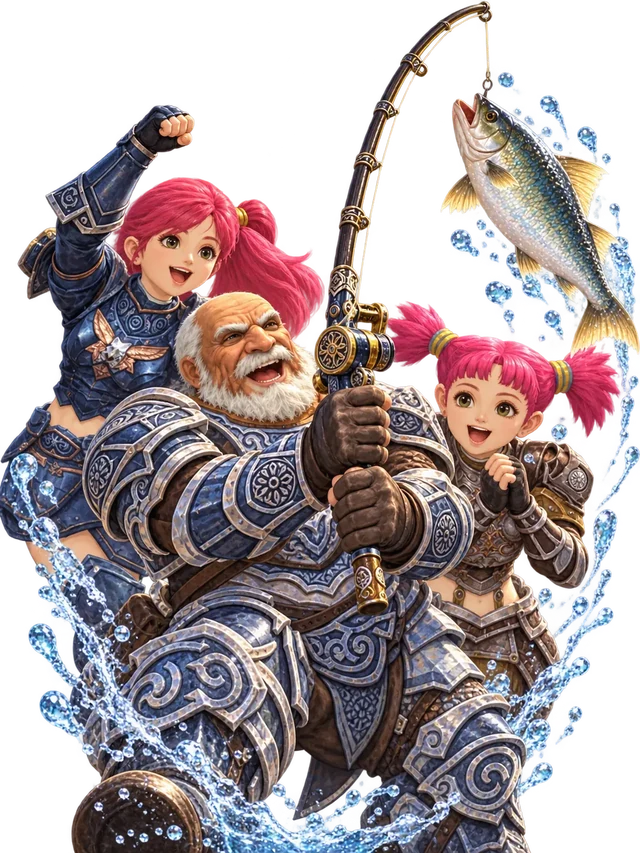 Anões pescando
